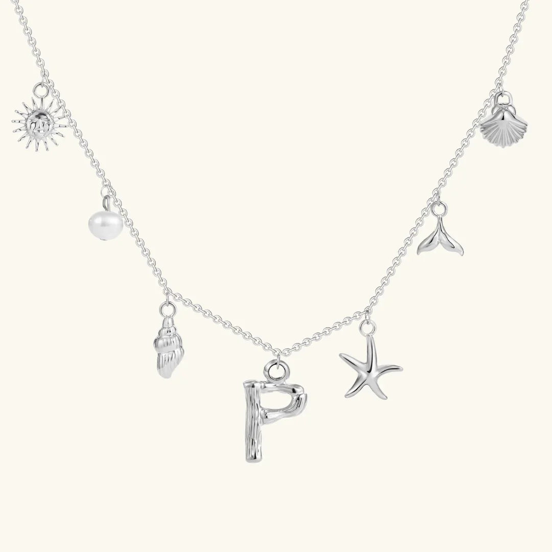 Naszyjnik Avaria w stylu oceanicznym z literą