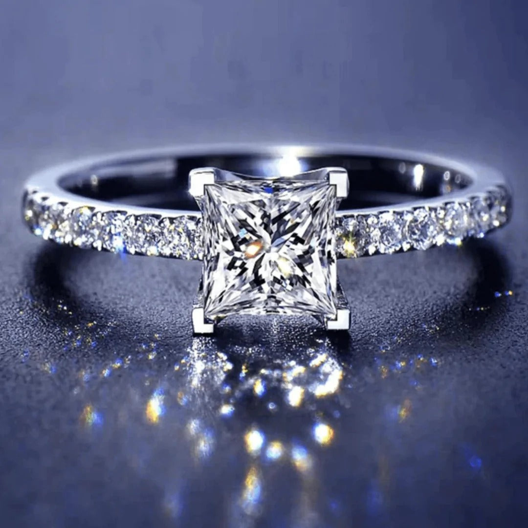 Caliope princess cut žiedas