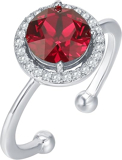 Pierścionek Crimson Glow Promise Ruby | Białe złoto