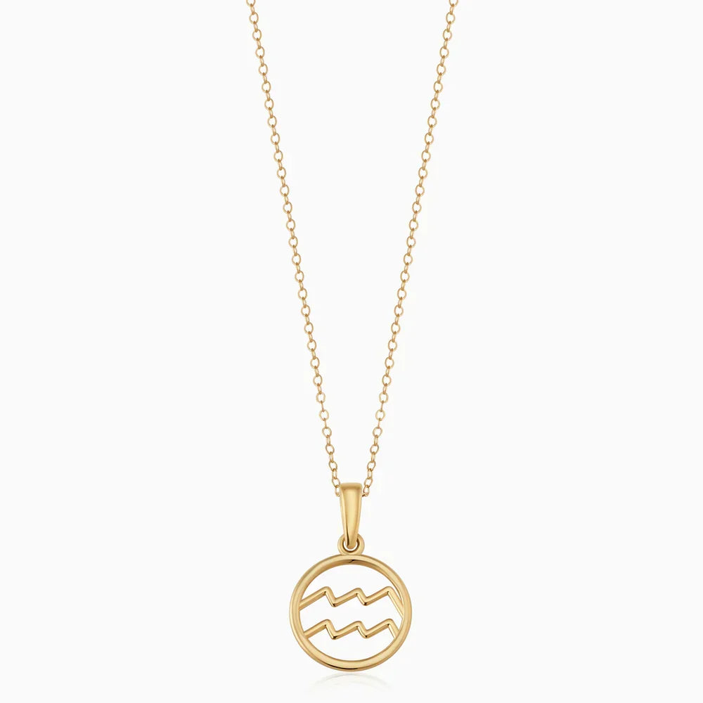Złoty łańcuszek ze znakiem zodiaku