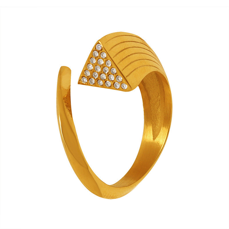 Nina geometric cirkonis žiedas