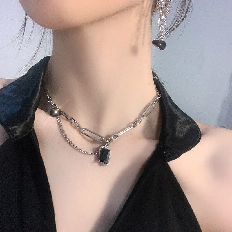 Srebrny (925) łańcuszek „Onyxia“