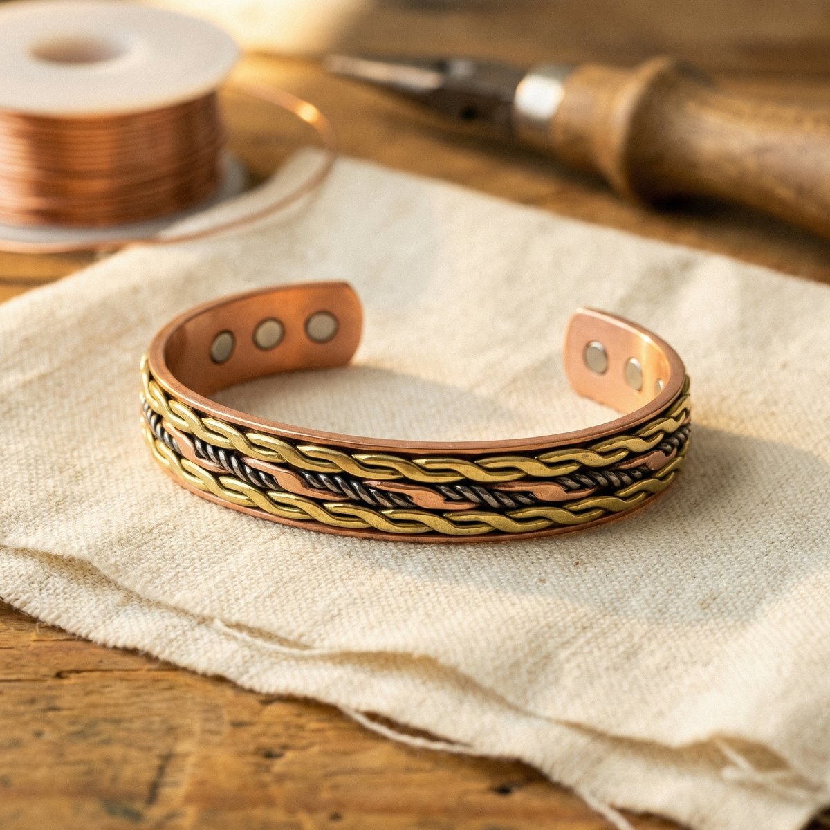 Weave – Miedziana bransoletka