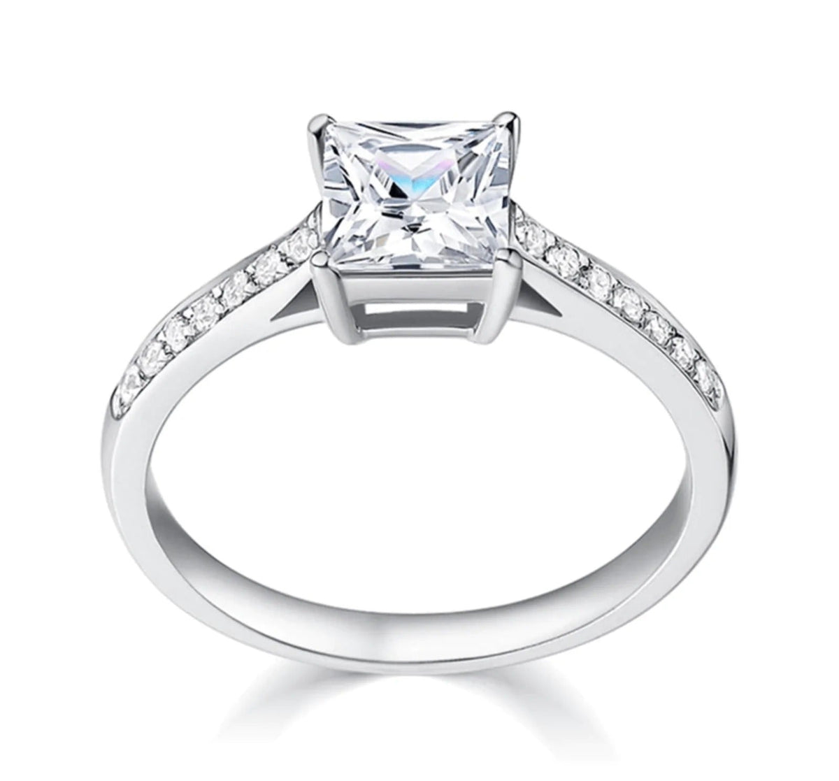 Caliope princess cut žiedas