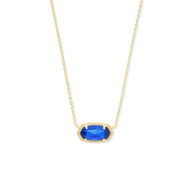 Złoty łańcuszek z owalnym szafirem