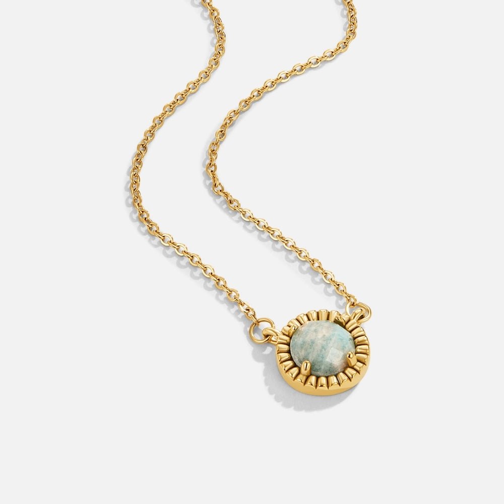 Okrągły łańcuszek Vintage z amazonitem „Doris“